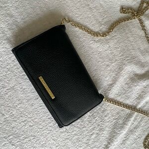 Black Leather Crossbody Bag